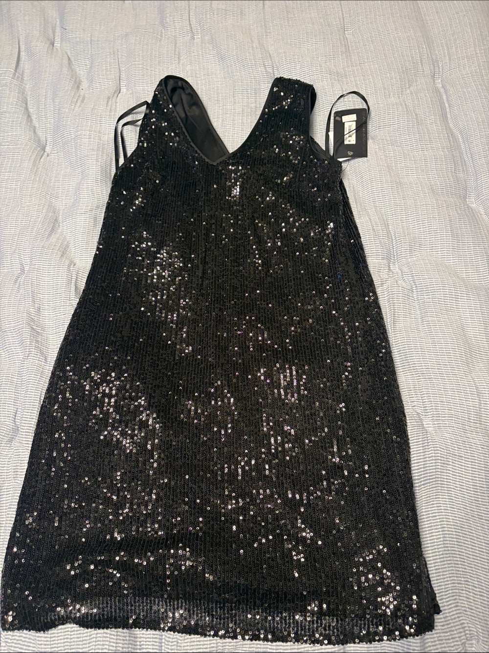 Muse Black Sequin V-Neck Slip Dress